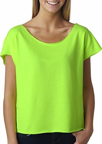 Next Level Womens The Terry Dolman 6960-Neon Heather Green-X-Large
