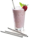 RSVP Endurance Stainless Steel Frozen Drink Straws, Set of 4