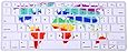HDE Silicone Rubber Keyboard Skin for MacBook Pro with Retina Display and MacBook Air 13" (World Map)