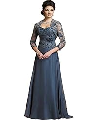 Long Sleeves Wrap Evening Dress/Mother-of-the-Bride Dress/Prom Dress 