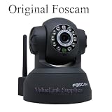 Foscam FI8908W Wireless IP Camera with Pan and Tilt, Night Vision, 2 Way Audio, Apple Mac and Windows compatible, Color - Black
