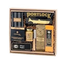 CapitalCollectionBlackandGoldSmokedSalmon,SummerSausage,andCheeseGiftSet-FortheMeatandSeafoodLover