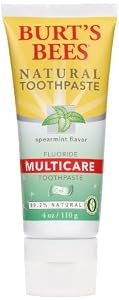 Burt's Bees Gel Multicare Toothpaste, Spearmint, 4 Ounce (Pack of 2)