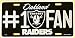 Oakland Raiders #1 Fan Metal License Plates