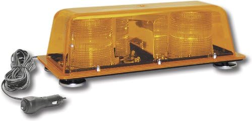 Star Dual Strobe Magnet Mount Mini Light Bar - Amber