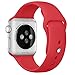 Apple Watch Band - FanTEK Soft Silicone Sport Style Replacement iWatch Strap for Apple Wrist Watch 38mm Models S/M Size (Red)