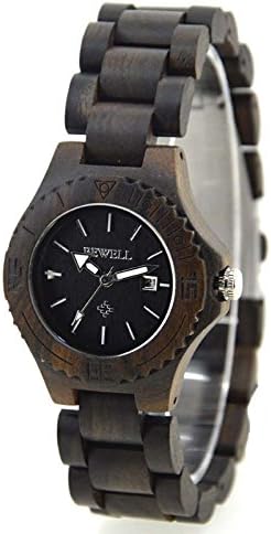 IChanger ZS-W100AL Women's Wooden Watch, [Lovers Watch] Japan Movement With Calendar Date Function Water Resistance Analog Quartz Movement Day Display Lightweight (wood color)