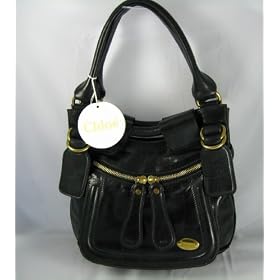 Chloe Handbags (Black) Leather Bay Hobo Bag