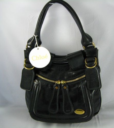 Chloe Handbags (Black) Leather Bay Hobo Bag REDUCED