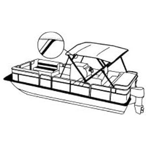 Carver 4 Bow Square Tube Bimini Top 9 Foot with Matching Zippered Storage Boot Sunbrella Acrylic by