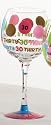 30th Birthday Polka-dot Wine Glass By Mud Pie