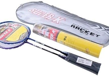 HYRMG Aluminium Alloy Badminton Racket Set , blue