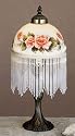 Meyda Tiffany 8" Frgnd Glb Wht w/Roses 21189