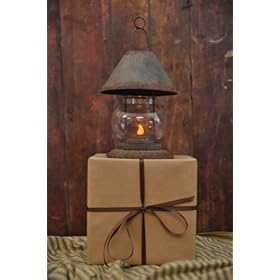  Rustic Bedside Candle Lantern Black Country Rustic Lighting