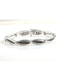 Dia-dem Sterling Silver Diamond Bracelet (3cttw, Color IJ, Black, Clarity I2I3)