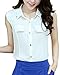 FACE N FACE Women's Chiffon Solid Color Summer Loose Shirts Blouses