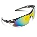 RIVBOS 802 Polarized Sports Sunglasses with 5 Set Interchangeable Lenses for Cycling