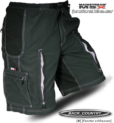 Mainstream MSX Back-Country Bike Short GG Fahrradhose Radhose Bike short Baggy Pants Fahrradbekleidung