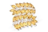 3 5/8 Carat Citrine Sterling Silver Ring