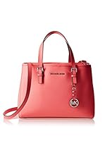 Michael Kors Bolso asa al hombro Jet Set Medium Saffiano Tote (Rojo)