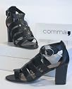 Comma Leder Römer Sandalette schwarz
