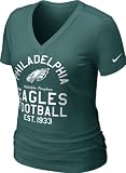 Philadelphia Eagles Women's Green Nike Team Established V-Neck T-Shirt