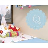 IMAGE OF Curlz Dotted Scalloped Monogram Wall Decal Size: 28