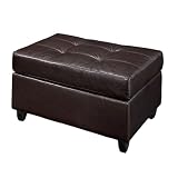 BIG SAVE  SECTIONALS WITH OTTOMANS-BOBKONA JR. FAUX LEATHER OTTOMAN IN BROWN COLOR  2 DAY SHIPPING
