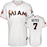 Jose Reyes Jersey: Adult Majestic Home White Miami Marlins Cool Base&Atilde;&cent;"&Acirc;&cent; Authentic Jersey with Marlins Park Inaugural Season Patch