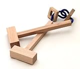 ハンマーパズル（頭脳開発器）脳トレ　木のおもちゃ　木の知恵の輪　パズル Wooden toys puzzle　の画像