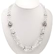 Handmade Quartz & Silver Three-Strand Necklace
