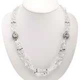 EXP Handmade Quartz & Silver Three-Strand Necklace