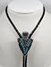 Turquoise Inlay Pewter Arrowhead Bolo Tie