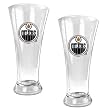 Edmonton Oilers 2pc 19oz Pilsner Glass Set - Primary Logo NHL Hockey