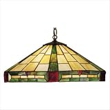 Meyda Tiffany 26556 Jeweled Pendant, Mahogany Bronze Finish with Stained