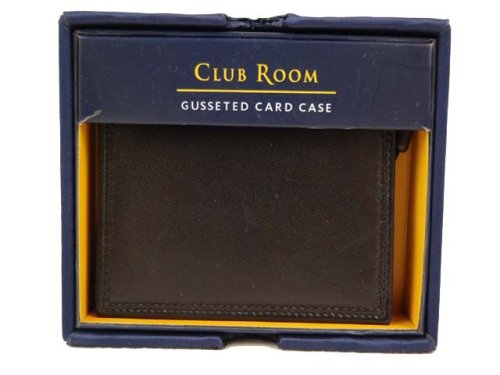 Club Room Gusseted Card Case, Black