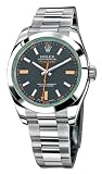 Rolex Milgauss Black Dial Domed Bezel Green Crystal Oyster Bracelet Unisex Watch 116400V