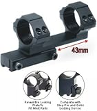 Leapers Accushot 1-Pc Bi-directional Offset Mount w/30mm Rings, Medium, 11mm Dovetail