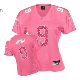 Reebok Dallas Cowboys Tony Romo Women's Pink Sweetheart Jersey