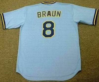 RYAN BRAUN Milwaukee Brewers 1980's Majestic Cooperstown Throwback Away Jersey, 2XL