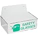 Brady 2011 3" Height, 9" Width, 6" Depth, Plastic, Green On Clear Color Safety Glasses Holder Without Cover, Legend "Safety Glasses"