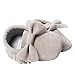 Voberry Baby Boys Girls Tassel Bow Soft Sole PU Leather Loafers Moccasin Sneakers (Grey, 12~18 Month)