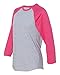LAT Apparel Adult 100% Cotton Baseball Jersey Tee 3/4 Sleeve T-Shirt