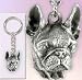 boston terrier - Boston Terrier 3D Pewter Keychain for Real Dog People