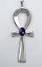 A Beautiful Sterling Silver Ankh with a Genuine Amethyst