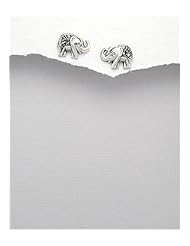 Elephant Marcasite Earrings In 92.5 Sterling Silver