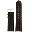 Watch Band Handmade Dark Brown Genuine Leather Crocodile Grain 22 millimeter Tech Swiss Watch Band Handmade Dark Brown Genuine Leather Crocodile Grain 22 millimeter Tech Swiss