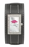 Arkansas Razorbacks Women's Black Leather Starlette Watch