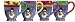 Sango Sweet Shoppe Christmas Mugs, Set of 4