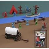 WILD WEST 19 Piece Cowboy and Indian 1/35th Play SetIMAGE